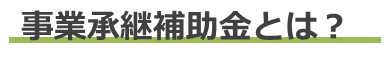 事業承継補助金とは？